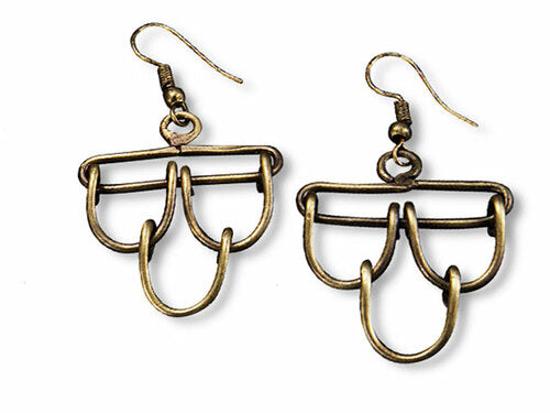 BRASS BUBBLE EARRINGS