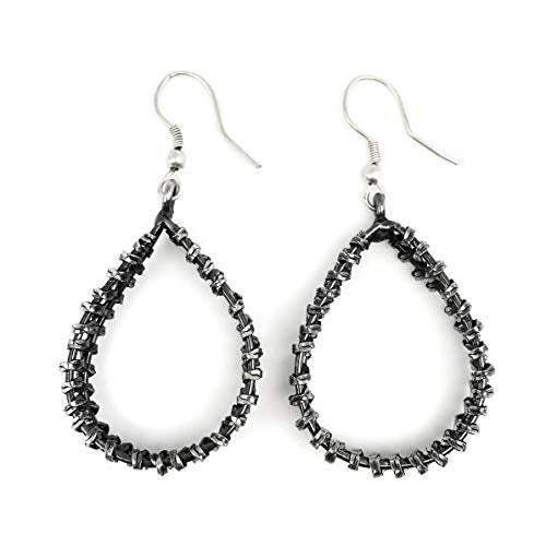TEARDROP BASKETWEAVE EARRINGS