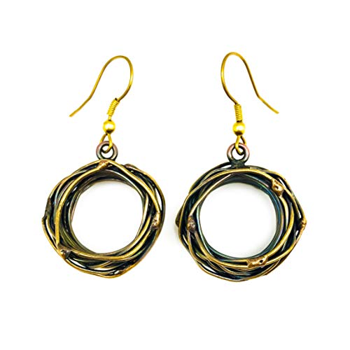WREATH BASKETWEAVE EARRINGS