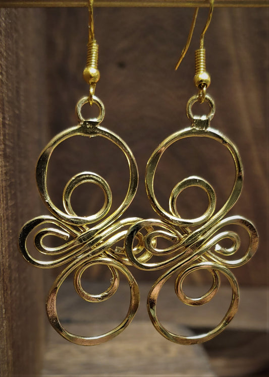 GOLD-PLATED ANGEL EARRINGS