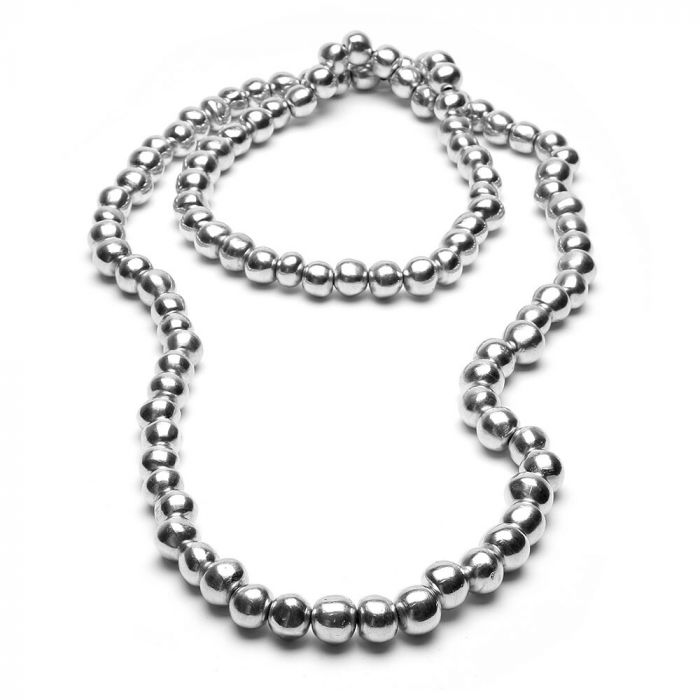 VESTO 100 PEARLS RECYCLED ALUMINUM NECKLACE LONG